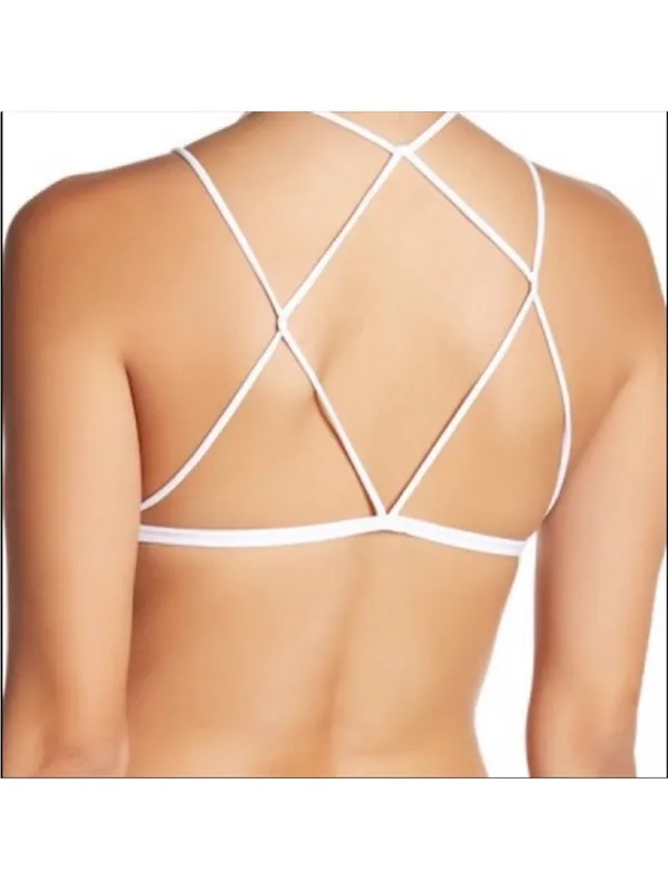 Free People High Neck Bra Bralette in White NWT - Image 2
