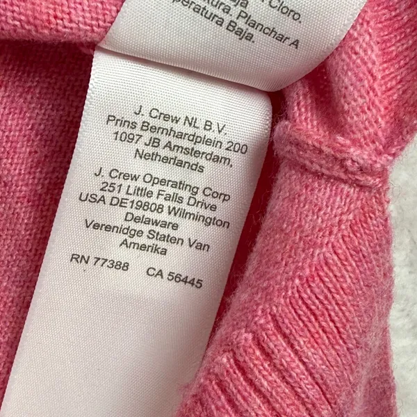 J.Crew Pink Cotton Wool Blend Raglan Crew‎ Neck Sweater CL495 Womens Small - Image 7