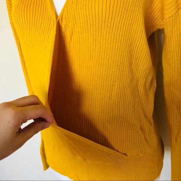 Elodie Ribbed Wrap Sweater NWT - Image 5