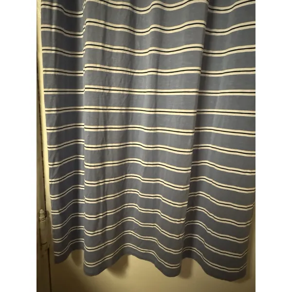 J. Jill‎ Women's Size L Blue Black and White Striped Maxi Dress Short Sleeve - Image 4
