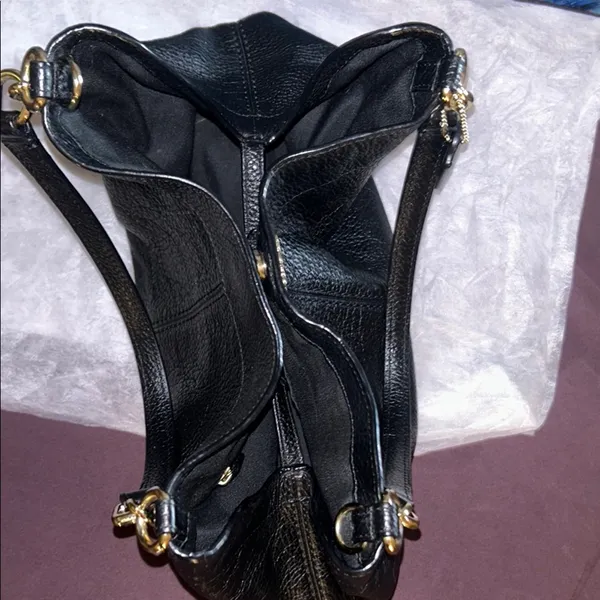 Coach Lexy Black Pebbled Leather Shoulder Bag - Image 10