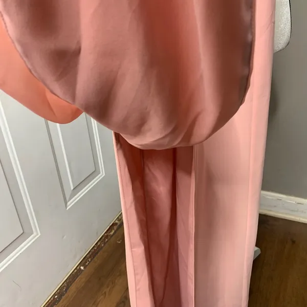 Bariano BHLDN Peach pleated maxi gown size XS bridesmaid wedding guest‎ summer - Image 10