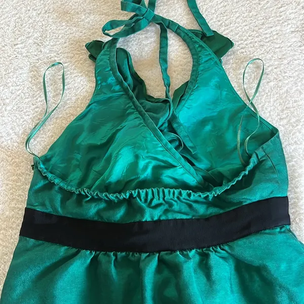 Tibi‎ Ruffle Halter Wrap Dress Green Size 6 - Image 9