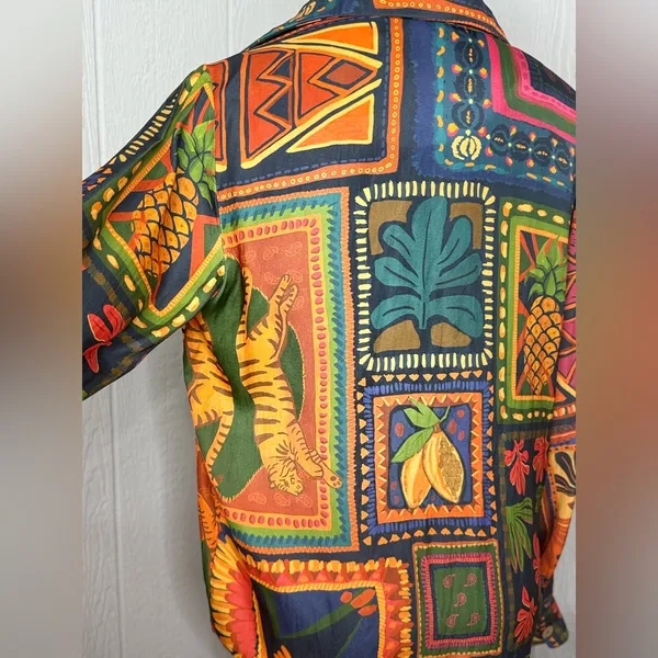 Rachel Zoe Colorful Geometric Blouse - Image 6