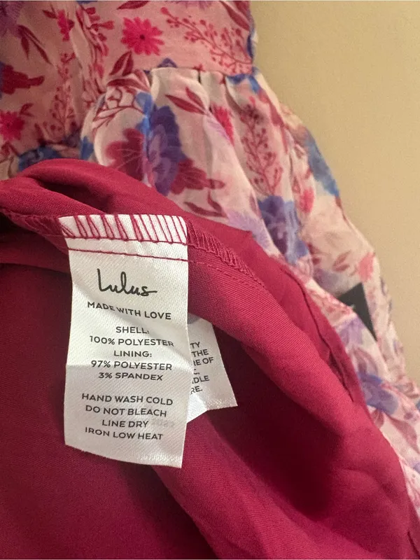 Lulus Delightful Look Magenta Floral Print Bustier Midi Skater Dress Size Large - Image 10