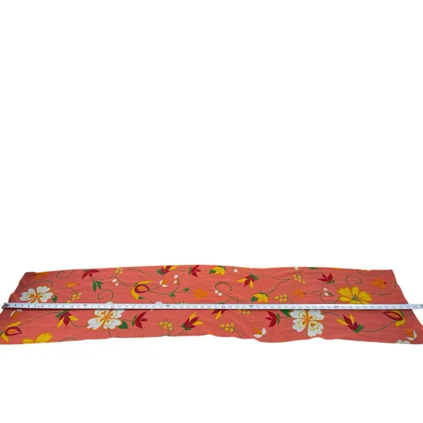 Made in Italy Orange Floral Scarf 100% Polyester Sheer Lightweight Wrap - Image 6