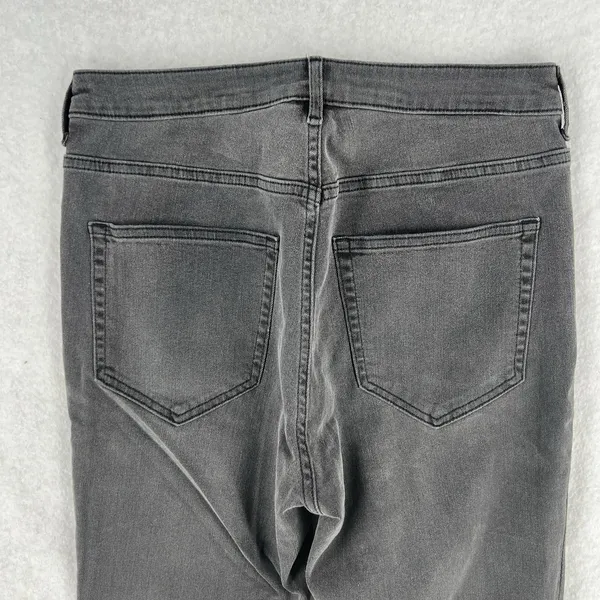 H&M Curvy Jegging Womens‎ Skinny Jean Size 10 High Waist Stretch Charcoal Denim - Image 8