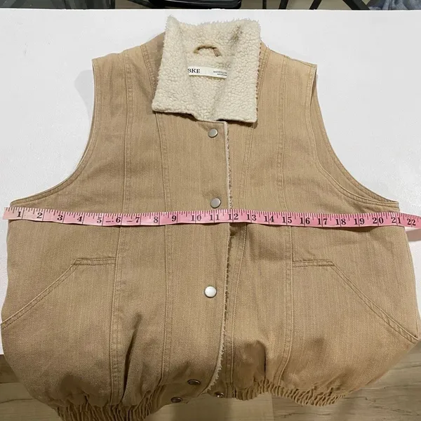 BKE Sherpa Lined Utility Vest M Tan Western Workwear Ranch Chore - Image 6