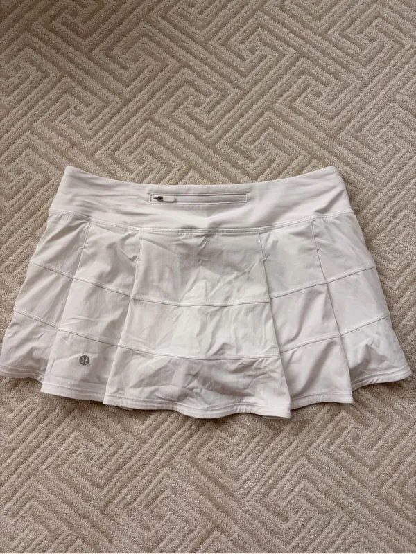 Lululemon Pace Rival Skirt White - Image 6