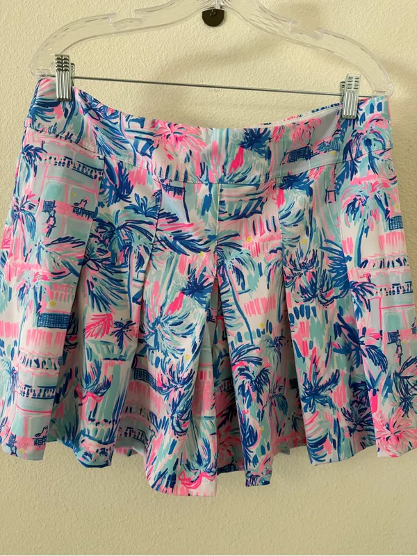 Lilly Pulitzer Fraser Skort Shorts in Ravello Blue / Perfect Match - Image 6