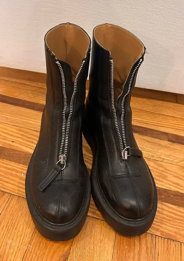 Steve Madden Jones Leather Zip Up Boots - Image 3