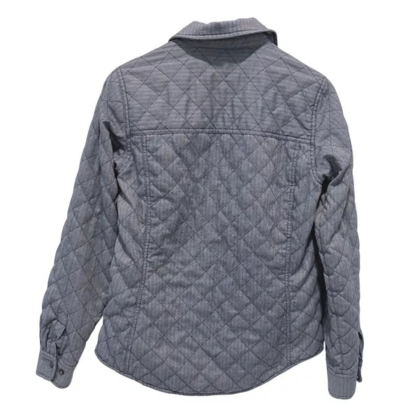 Marmot Riley Women's‎ Quilted Snap Front Shirt Jacket Blue Gray Size Small - Image 4