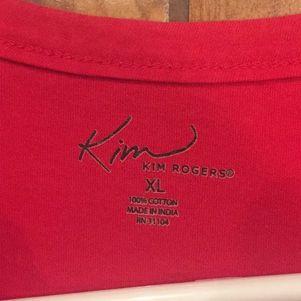 Kim Rogers  red Henley - Image 3
