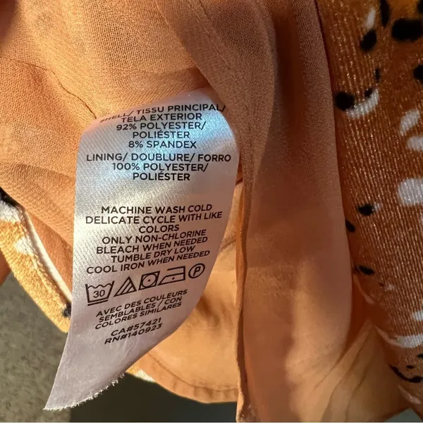 Loft Women's Size Medium Sleeveless V-Neck Top‎ Velour Velvet Tan Animal Print - Image 8