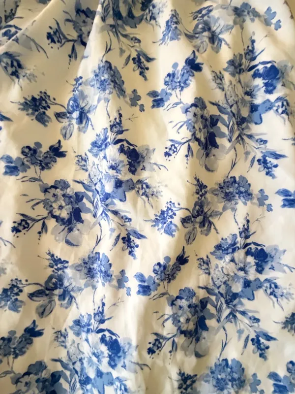 Blue Floral Cutout Dress - Image 6