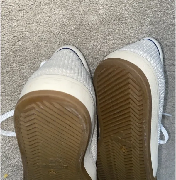 Rothy’s The Lace Up Vanilla Off White Textile Athletic Sneaker Shoes Wm 9US 40EU - Image 3