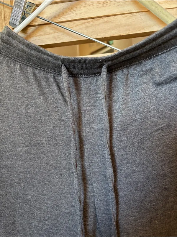 Gilligan & O'Malley Ladies Charcoal Gray Drawstring Lounge Slacks Medium - Image 2