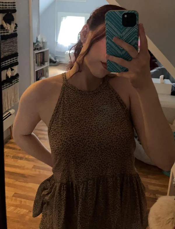 Flowy Cheetah Halter Top Multi - Image 3