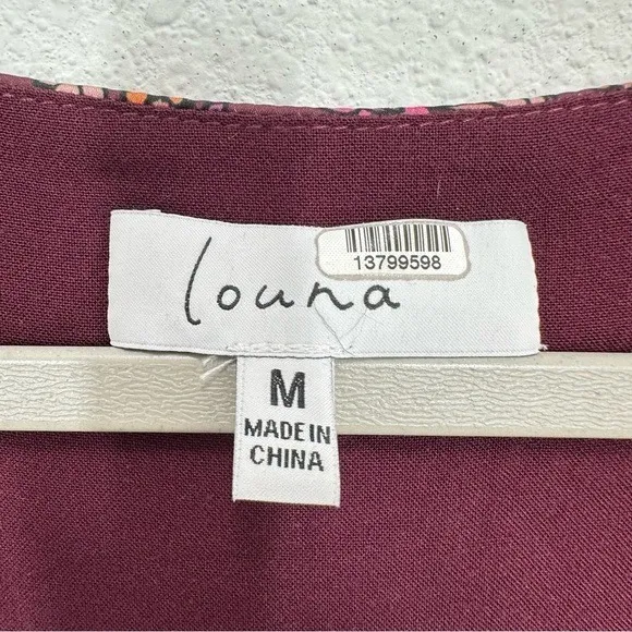 Louna Revolve Floral Ruffle Hem Top V Neck Romantic Longsleeve‎ Blouse - Image 3