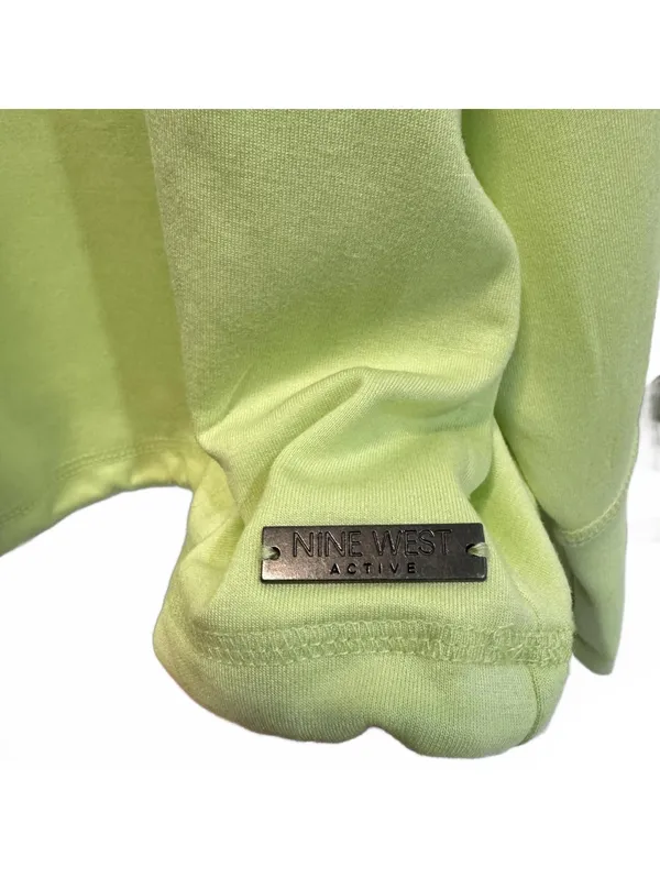 Nine West Active Aloe Green Long Sleeve Cinched Pullover Sweatshirt Plus Size 2X - Image 3