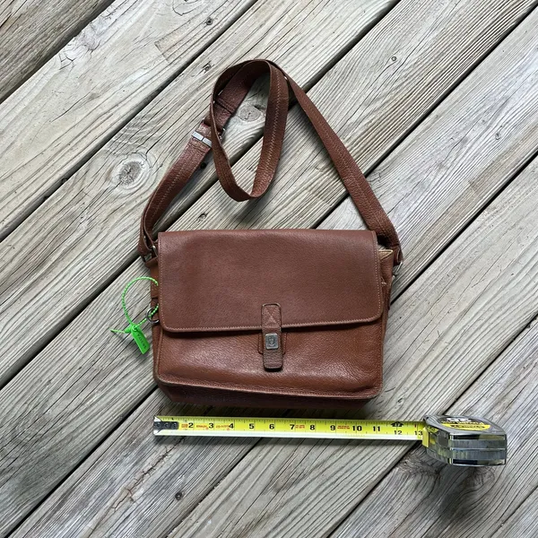Gucci Vintage Brown Leather Messenger Crossbody Bag Est. 1970's Era - Image 5