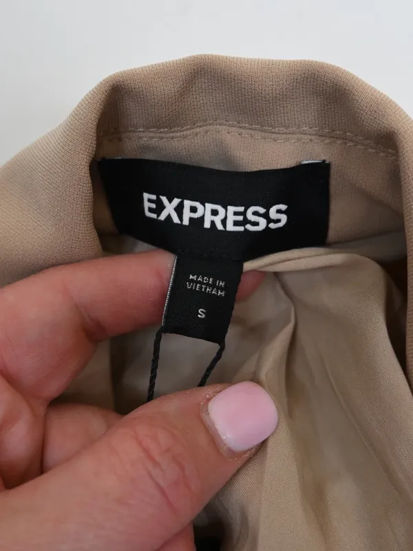 Express Women's S Tailored Double-Breasted Lined Cropped Blazer NEW - Image 8