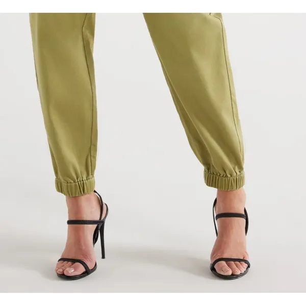 Sofia Jeans Womens Cargo Pants Size 4 Green High Rise Belted 26" Inseam Casual - Image 3