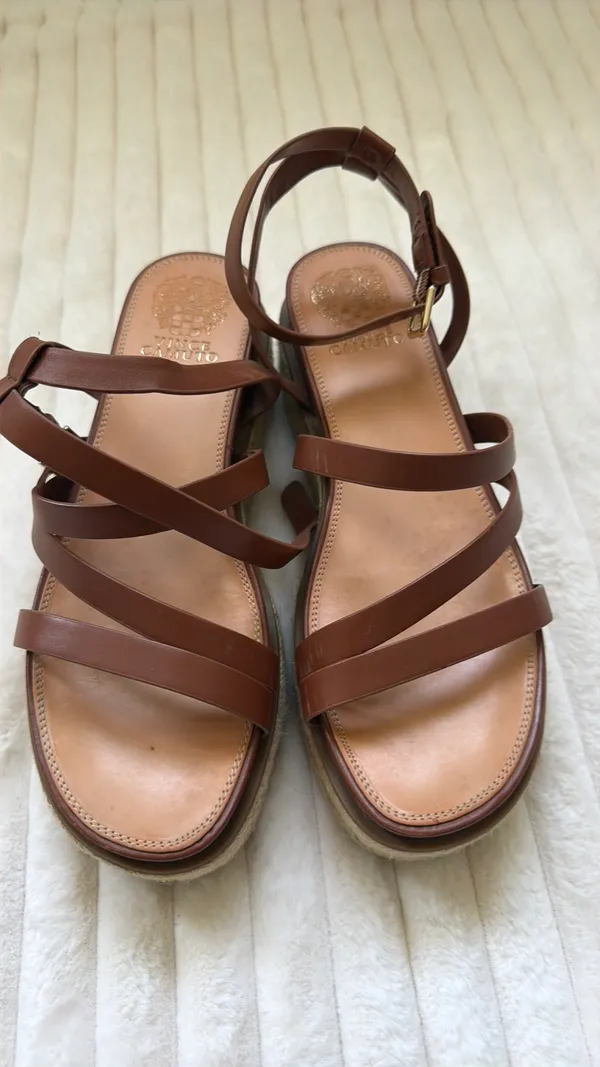 Vince Camuto Brown Platform Sandal Wedge - Image 6