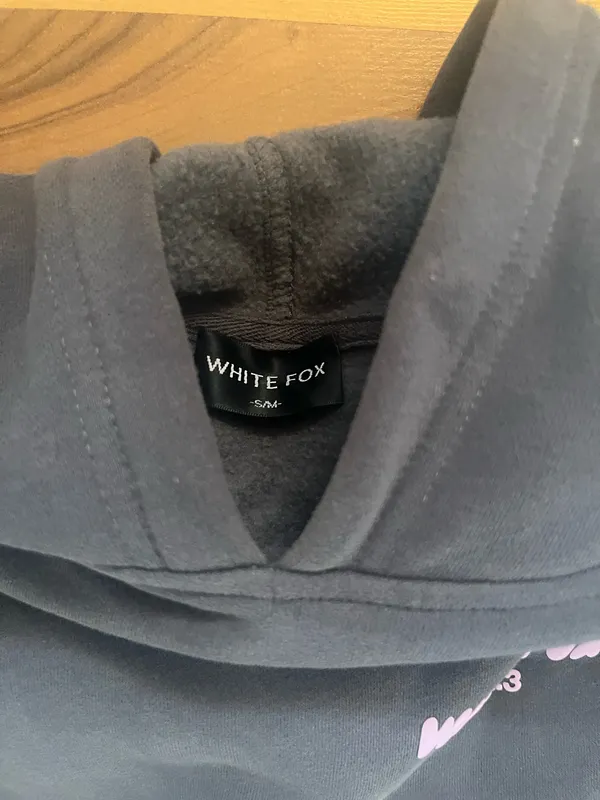 White Fox Boutique gray and purple hoodie - Image 2