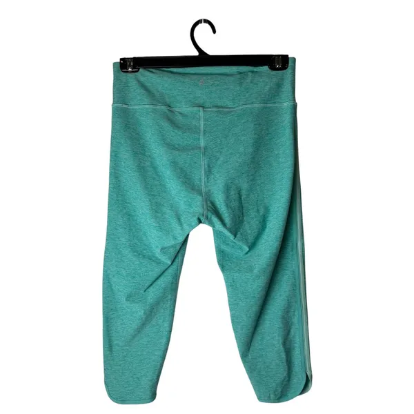 Peloton‎ Leggings Women XL Teal Space Dye High Rise Crop Capri Stripe Athleisure - Image 3