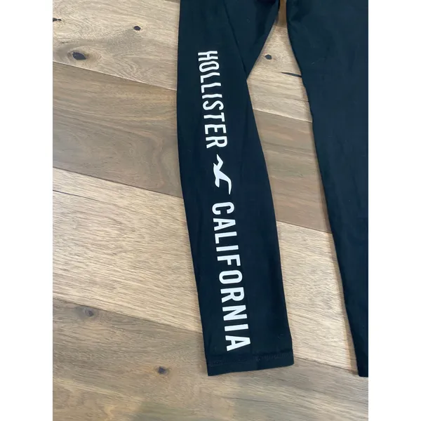 Hollister Black Cotton Leggings Size M Athleisure - Image 8