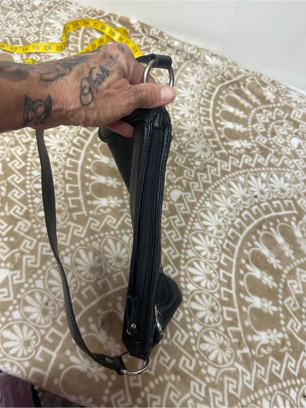 Nine West Black Shoulder Bag with Silver Hardware - Image 11