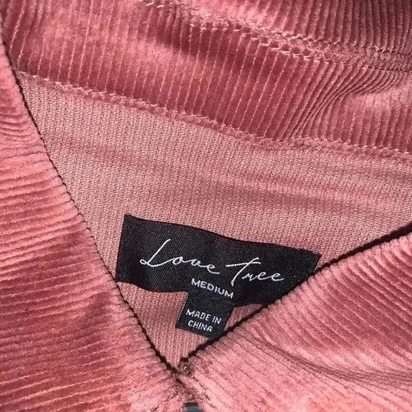 Love Tree mauve corduroy long sleeve cropped jacket - Image 3