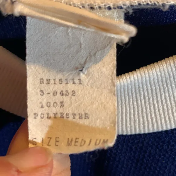 Vintage Montgomery Ward Knit Blue T-Shirt Size M - Image 4
