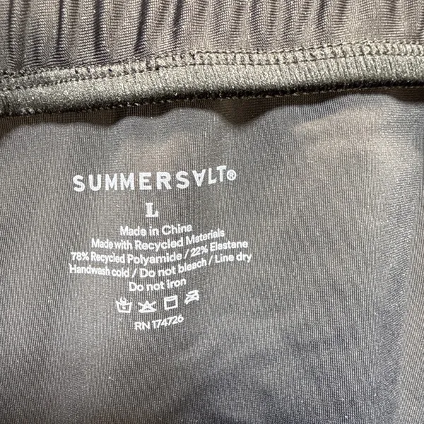 Summersalt The Sea to Shore High Waisted Swim Shorts‎ Size L Sea Urchin Black - Image 6