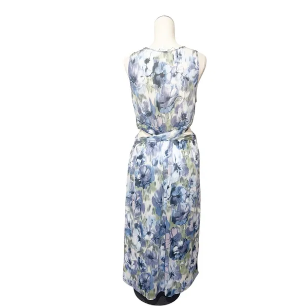 NWOT Zara Printed Metallic Thread Dress Cut Out SZ-XL - Image 13