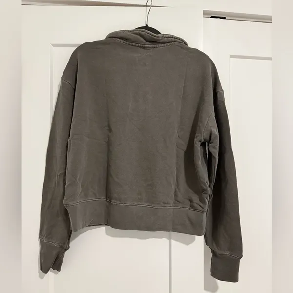 $128 NEW - Sundry Half Zip Sweatshirt - GREY - Sz 3 (L) - Image 4