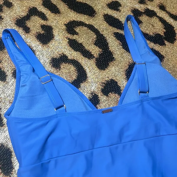 NWT Nicole Miller Blue One Piece Swimsuit Swimwear - Image 7