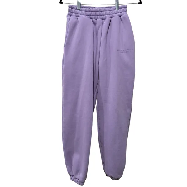 Comfrt Women Pastel Edit Collection Lavender Hoodie Set Sz XS Jogger Sweatpants - Image 3