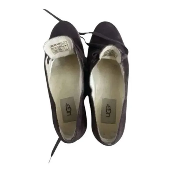 Ugg Carilyn Women Brown Leather Shoes Size 5 Suede Lace Up Casual Shoes Comfort - Image 7