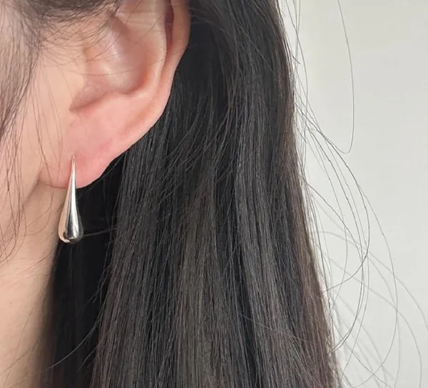 925 Sterling Silver Teardrop Earrings - Image 2