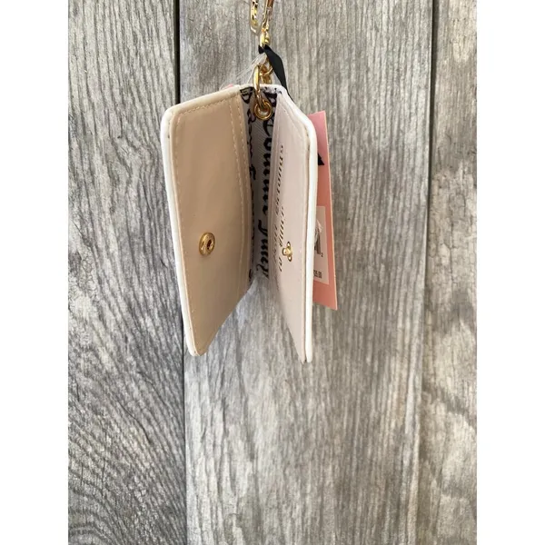 Juicy Couture ID Wallet Keychain | White Bow Heart Clip NWT - Image 3