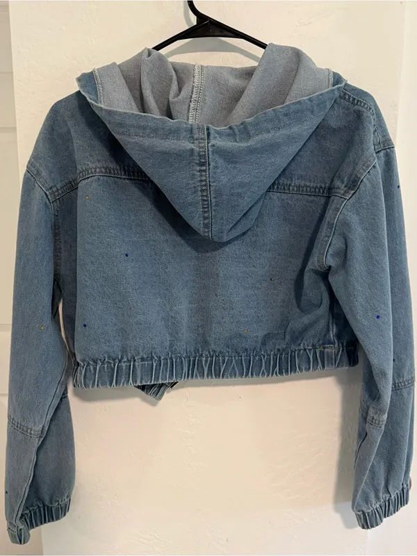 Florida Gators bedazzled Blue Denim Hooded Jacket Size M - Image 2
