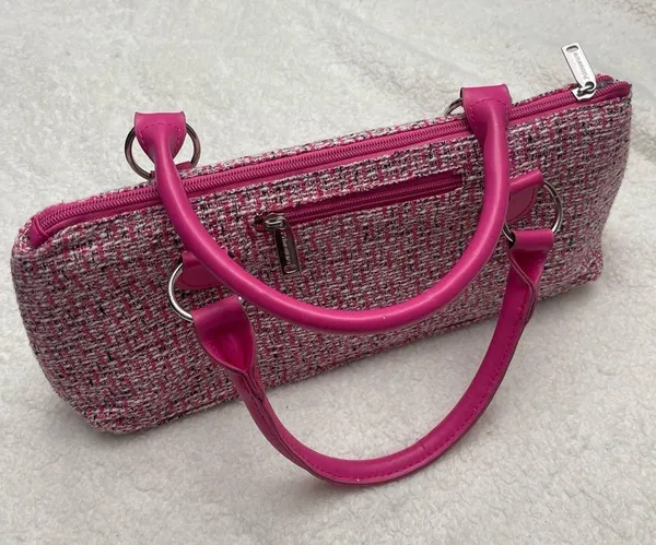 Wine pink clutch tweed design - Image 4