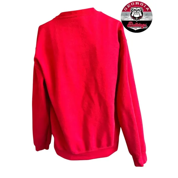 Christmas Georgia Bulldogs Glitter Sweatshirt Unisex Small Red Dawgs Football - Image 12