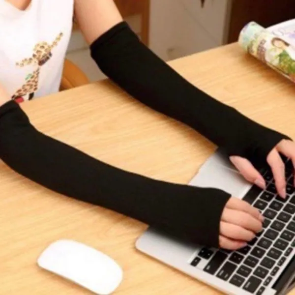 Boutique Elbow Length Fingerless Gloves - Image 2