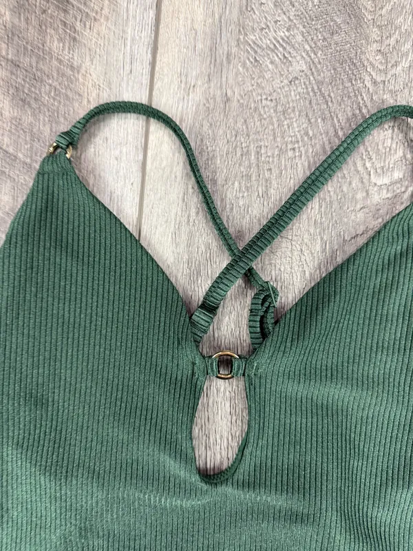 Aerie Olive Ribbed One Piece Swimsuit - Image 4