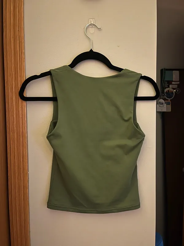 Olive green tank top - Image 3