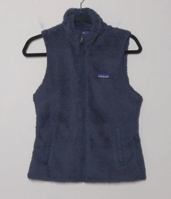 Patagonia Womens Los Gatos Fleece Vest Blue Full Zip Pockets Mock Neck S - Image 12