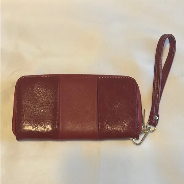 MIAK Collection Zip Around Wallet Red EUC - Image 3